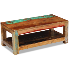 vidaXL 90x45x35 cm Tömör újrahasznosított fa dohányzóasztal bútor