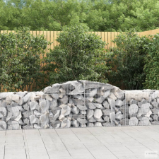 vidaXL 9 db íves horganyzott vas gabion kosár 300x50x60/80 cm kerti tárolás