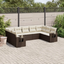 vidaXL 9-részes barna polyrattan kerti ülőgarnitúra párnákkal kerti bútor