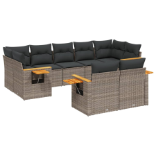 vidaXL 9-részes szürke polyrattan kerti ülőgarnitúra párnákkal (3259533) kerti bútor