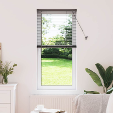 vidaXL Ablak Roló függönyökkel Egyéb Fekete 80 x 130 cm Alumínium lakástextília