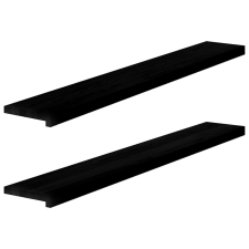 vidaXL ablakpárkányok 2 db sötétbarna 140x20x2 cm tömör fa tölgyfa lakástextília