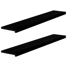 vidaXL ablakpárkányok 2 db sötétbarna 140x30x2 cm tömör fa tölgyfa lakástextília