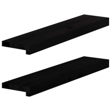 vidaXL ablakpárkányok 2 db sötétbarna 70x15x2 cm tömör fa tölgyfa lakástextília