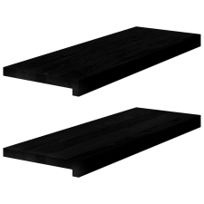 vidaXL ablakpárkányok 2 db sötétbarna 70x30x2 cm tömör fa tölgyfa lakástextília