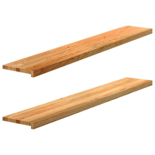 vidaXL ablakpárkányok 2 db világosbarna 160x25x2 cm tömör fa tölgyfa építőanyag