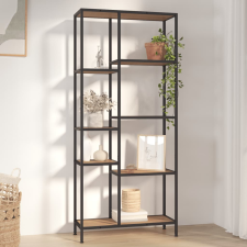 vidaXL acél és szerelt fa könyvespolc 80x30x180 cm bútor
