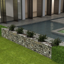 vidaXL acél gabion kosár / emelt növény ágyás 330 x 30 50 cm kerti dekoráció