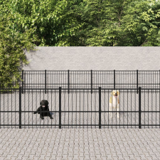 vidaXL acél kültéri kutyakennel 52,69 m² szállítóbox, fekhely kutyáknak