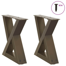 vidaXL Acél X-Lábak Dohányzóasztalhoz - 40x30-31,3cm bútor