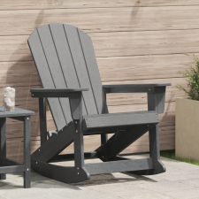 vidaXL Adirondack hintaszék Világosszürke 73.5x92x90 cm HDPE kerti bútor