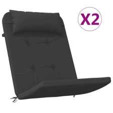vidaXL Adirondack Székpárna - 2 db - Fekete - Oxford Szövet kerti bútor