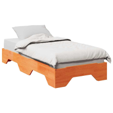 vidaXL ágy matrac nélkül rakásolható viaszbarna 75x190 cm tömör fa ágy és ágykellék
