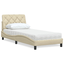 vidaXL ágy matraccal krém 80x200 cm szövet ágy és ágykellék