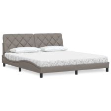 vidaXL ágy matraccal Taupe 180x200 cm szövet ágy és ágykellék