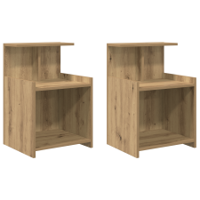 vidaXL ágyas szekrények 2 db Mesteri tölgy 40x35x60 cm Szerelt fa (875137) bútor