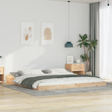 vidaXL Ágykeret Barna 180 x 200 cm Tömör fenyőfa ágy és ágykellék
