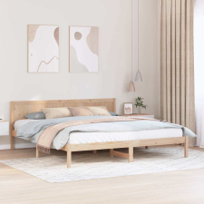 vidaXL Ágykeret Barna 200 x 200 cm Tömör fenyőfa ágy és ágykellék