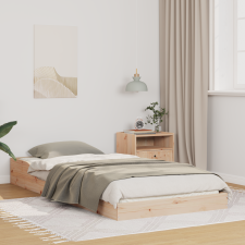 vidaXL Ágykeret Barna 90 x 210 cm Tömör fenyőfa ágy és ágykellék