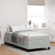 vidaXL Ágykeret Egyéb Fehér és világosszürke 80 x 200 cm Bársony ágy és ágykellék