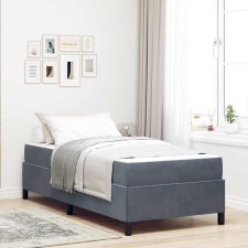 vidaXL Ágykeret Egyéb Fehér és világosszürke 90 x 200 cm Bársony ágy és ágykellék