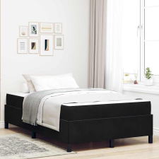 vidaXL Ágykeret Egyéb Fekete és fehér és fekete 120 x 200 cm Bársony ágy és ágykellék