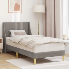 vidaXL Ágykeret Egyszínű fejtámlával Tópszínű 90 x 190 cm szövet ágy és ágykellék