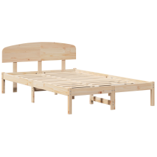 vidaXL Ágykeret Fejtámlával 140x190 cm Tömör Fából Készült Fenyő (872068) ágy és ágykellék