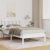 vidaXL Ágykeret fejtámlával Barna 100 x 200 cm Tömör fenyőfa