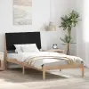 vidaXL Ágykeret fejtámlával Barna 100 x 200 cm Tömör fenyőfa