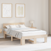 vidaXL Ágykeret fejtámlával Barna 140 x 190 cm Tömör fenyőfa