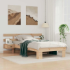 vidaXL Ágykeret fejtámlával Barna 80 x 200 cm Tömör fenyőfa