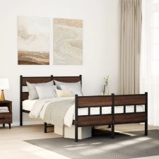 vidaXL ágykeret fejtámlával és lábtámasszal matrac nélkül 120 x 200 cm ágy és ágykellék