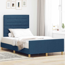 vidaXL Ágykeret fejtámlával Kék 120 x 190 cm szövet ágy és ágykellék