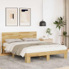 vidaXL ágykeret fejtámlával matrac nélkül 160x200 cm tömör fa tölgyfa