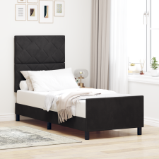 vidaXL Ágykeret Fekete 80x200 cm Bársony ágy és ágykellék
