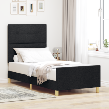 vidaXL Ágykeret Fekete 80x200 cm Szövet ágy és ágykellék
