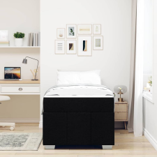 vidaXL Ágykeret Fekete 90 x 200 cm szövet ágy és ágykellék