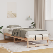 vidaXL Ágykeret hordozó fogantyúkkal Barna 80 x 210 cm Tömör fenyőfa ágy és ágykellék
