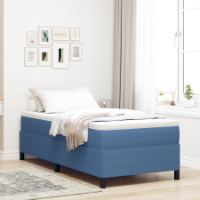 vidaXL Ágykeret Kék 100x200 cm Corduroy Szövet ágy és ágykellék