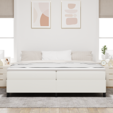 vidaXL Ágykeret Krém 200x200 cm Vastaganyag ágy és ágykellék
