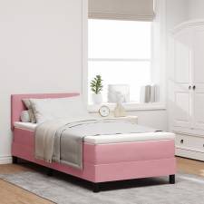 vidaXL Ágykeret Matrac Kárpitozott Rózsaszín 80x200 cm ágy és ágykellék