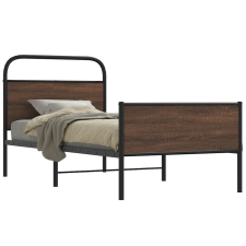 vidaXL ágykeret matrac nélkül 100x190 cm barna tölgyfa műfa ágy és ágykellék