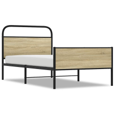 vidaXL ágykeret matrac nélkül 100x190 cm sonoma tölgyfa műfa (4100440) ágy és ágykellék