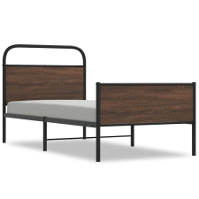 vidaXL ágykeret matrac nélkül 107x203 cm barna tölgyfa műfa (4100496) ágy és ágykellék