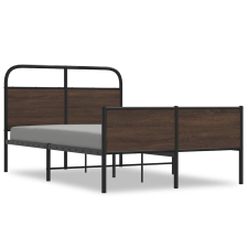 vidaXL ágykeret matrac nélkül 140x190 cm barna tölgyfa műfa (4100500) ágy és ágykellék