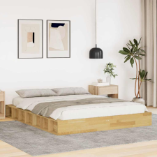 vidaXL ágykeret matrac nélkül 150x200 cm tömör fa tölgyfa ágy és ágykellék