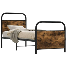 vidaXL Ágykeret matrac nélkül 75x190 cm gépesített fa füstölt tölgyfa ágy és ágykellék