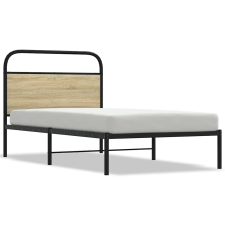 vidaXL ágykeret matrac nélkül 90x190 cm sonoma tölgyfa műfa (4100250) ágy és ágykellék