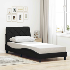 vidaXL ágykeret matrac nélkül fekete 90x190 cm szövet ágy és ágykellék